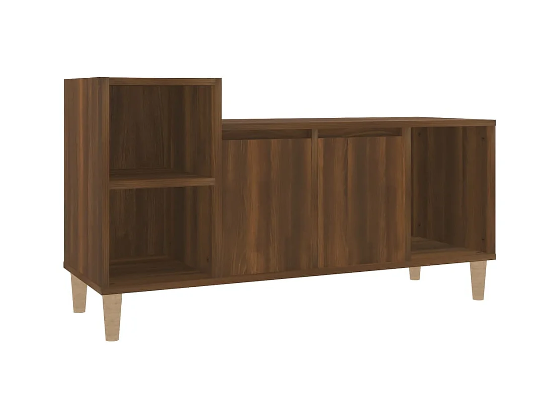 Mueble para TV madera contrachapada marrón roble 100x35x55 cm