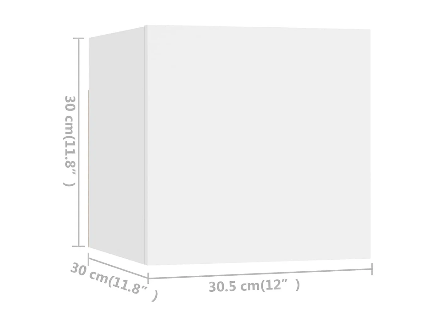 Juego de mueble para TV de 6 piezas aglomerado blanco