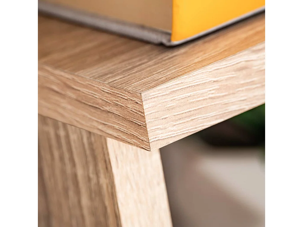 Unidade de parede para TV com luzes LED carvalho sonoma