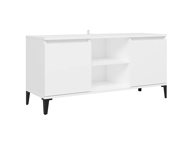 Móvel de TV com pernas em metal 103,5x35x50 cm branco