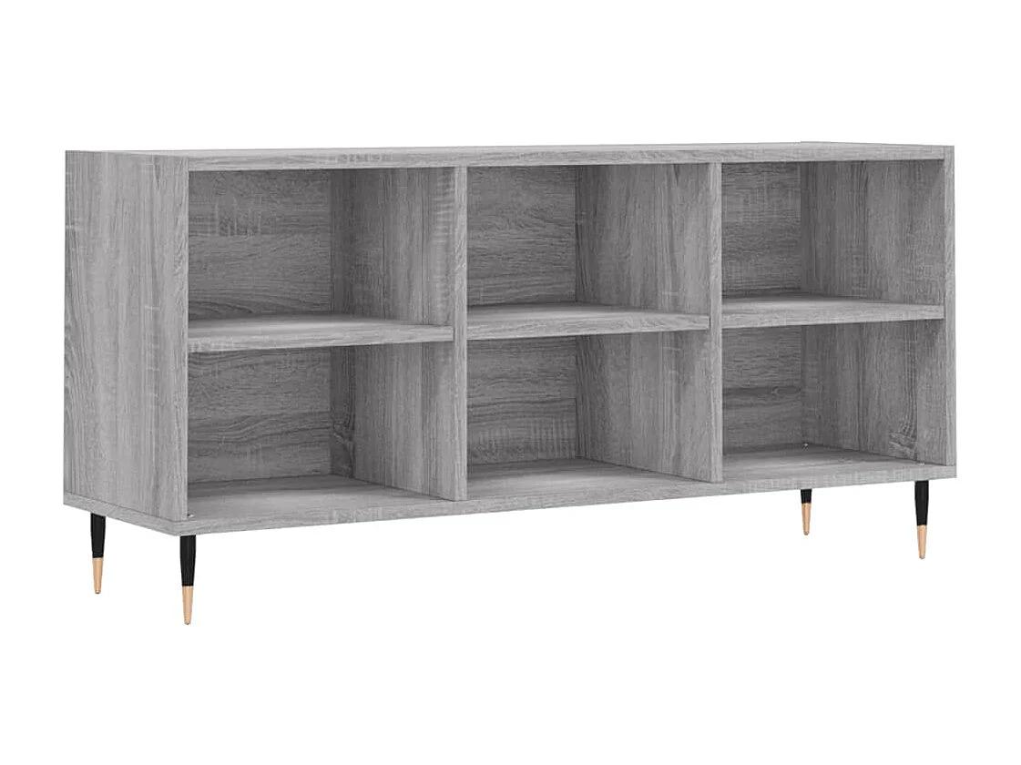 Meuble TV sonoma gris 103,5x30x50 cm bois d'ingénierie