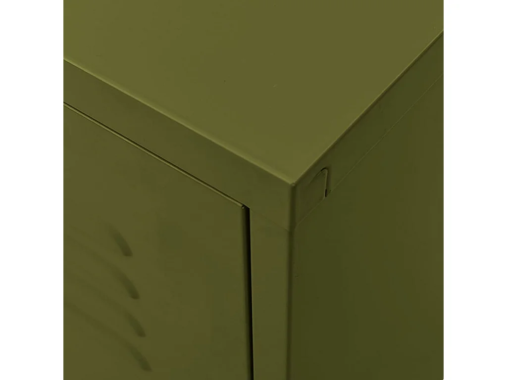 Móvel de TV aço 105x35x50 cm verde-azeitona