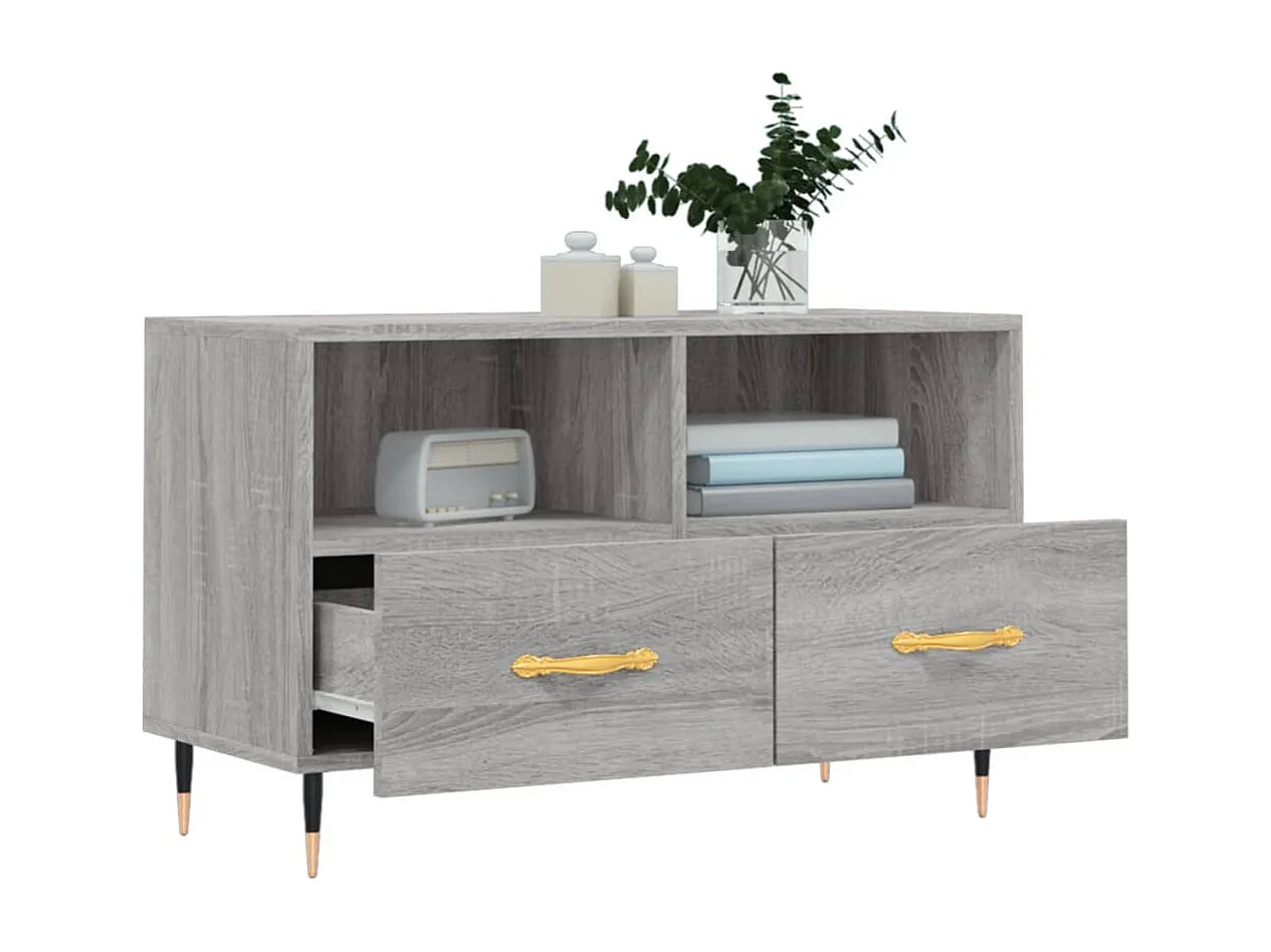 Meuble TV Sonoma gris 80x36x50 cm Bois d'ingénierie