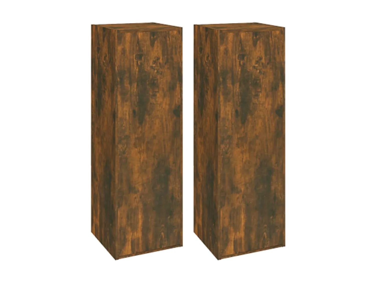 Set de muebles de TV 6 piezas madera contrachapada roble ahumado