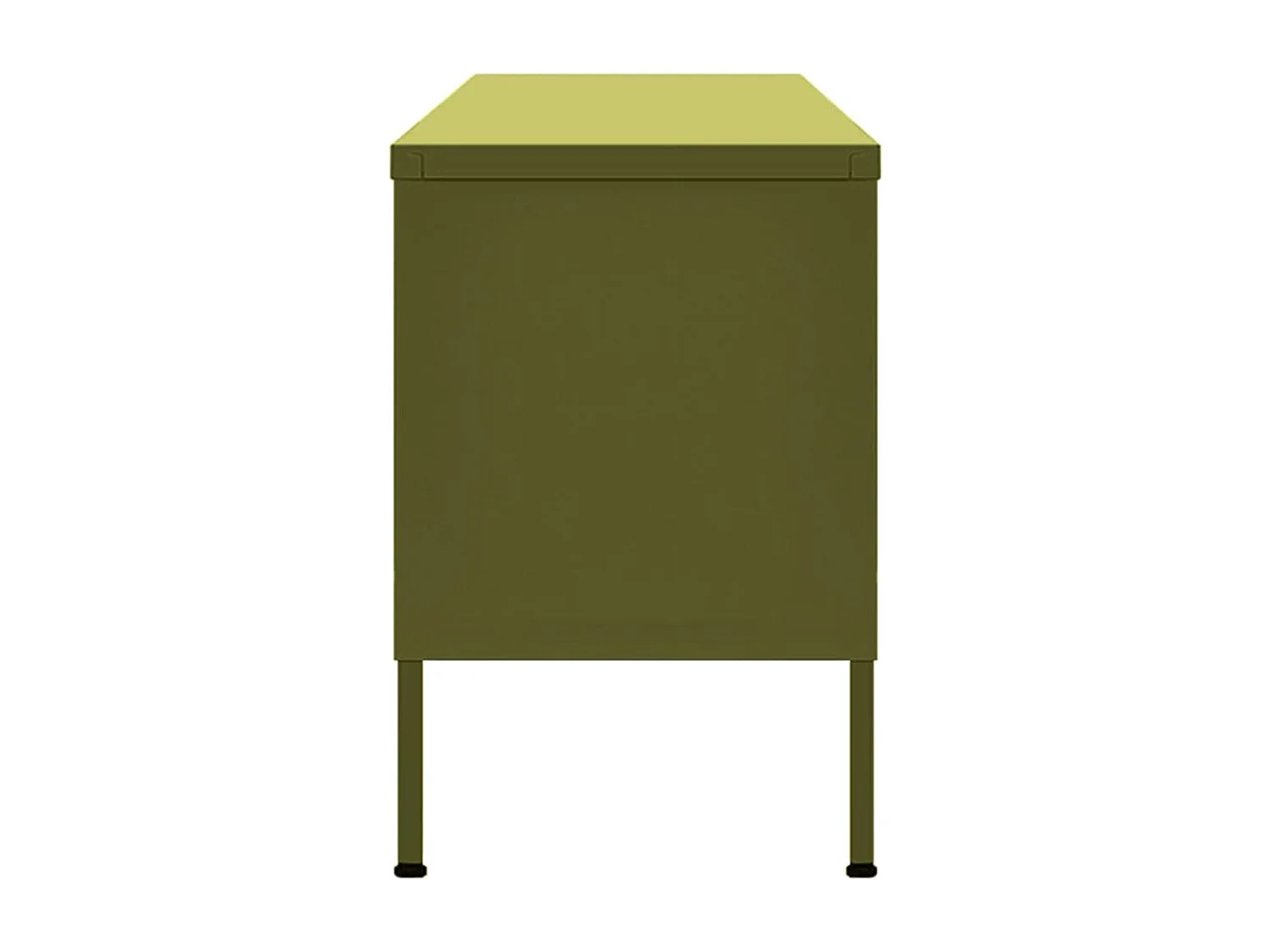 Mueble de TV verde oliva 105x35x50 cm acero