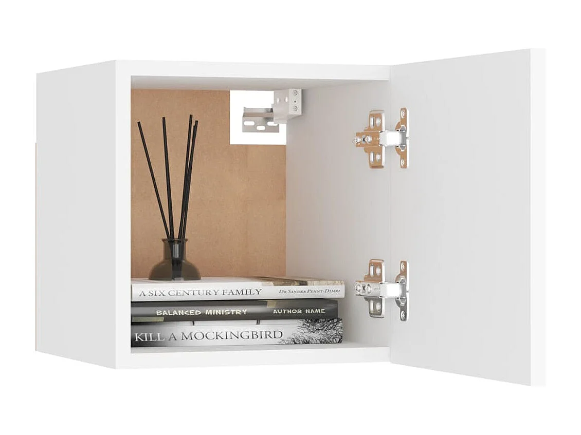 Mueble para TV de pared blanco 30,5x30x30 cm