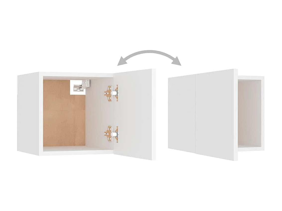 Mueble para TV de pared blanco 30,5x30x30 cm