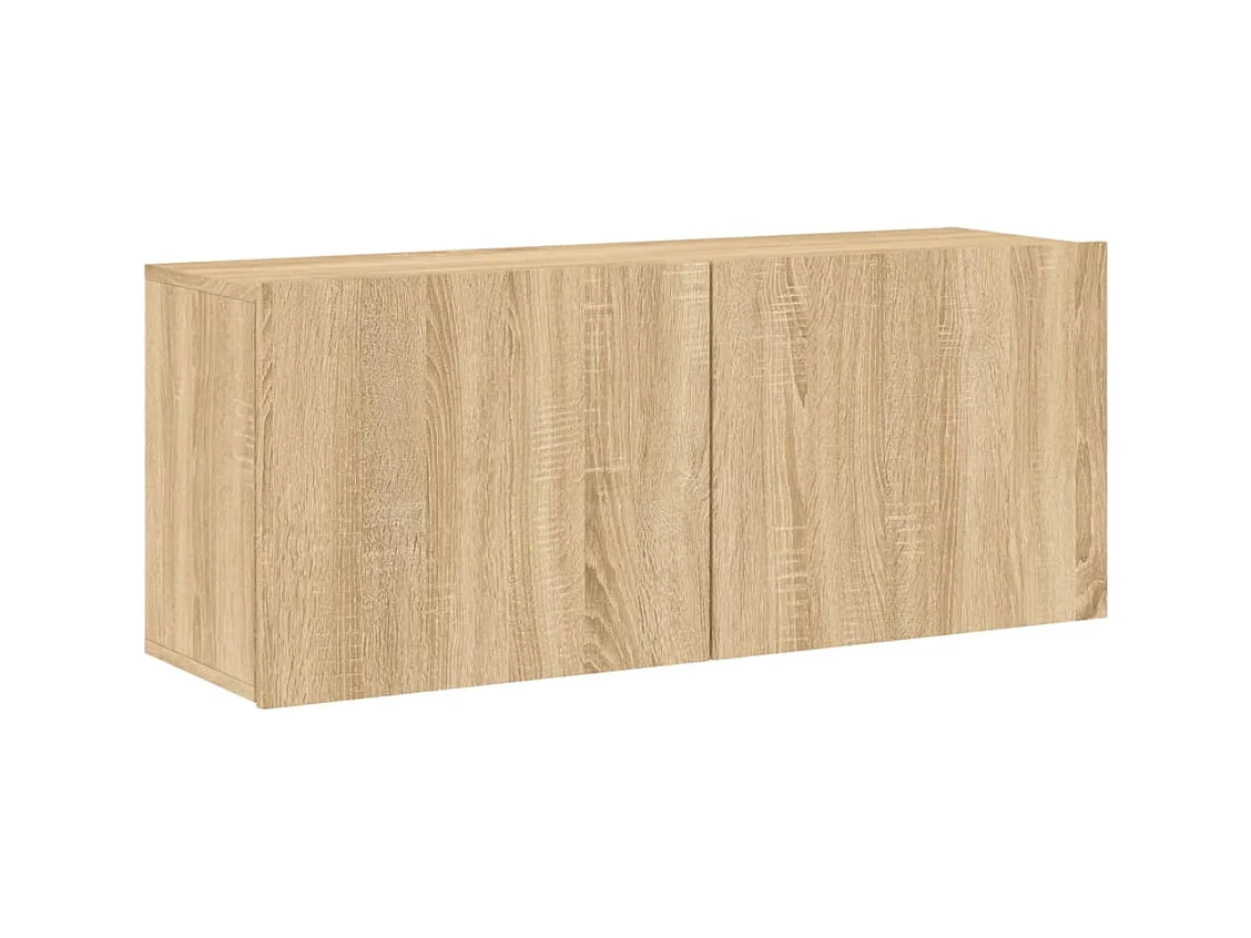 Meuble TV mural chêne sonoma 100x30x41 cm