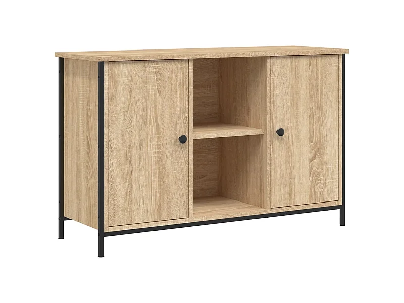 Meuble TV chêne sonoma 100x35x65 cm bois d'ingénierie
