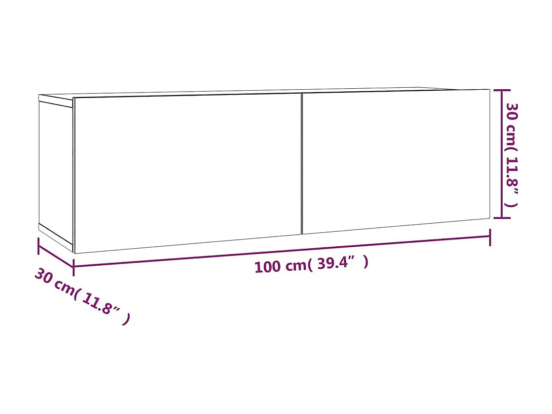Ensemble de meubles TV 2 pièces Chêne fumé Bois d'ingénierie