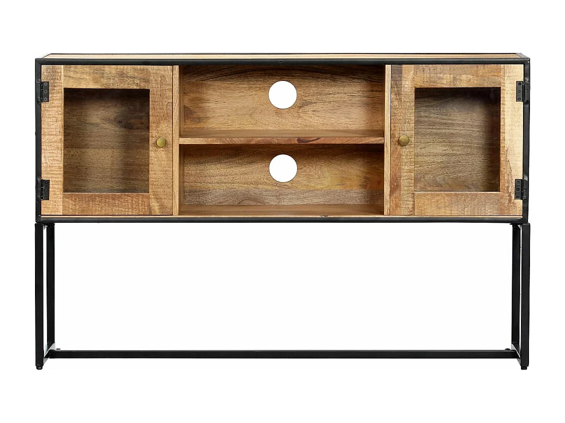 Móvel de TV 120x30x75 cm madeira recuperada maciça