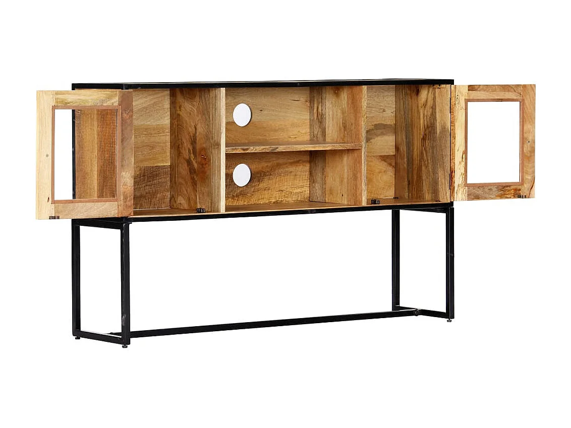 Móvel de TV 120x30x75 cm madeira recuperada maciça