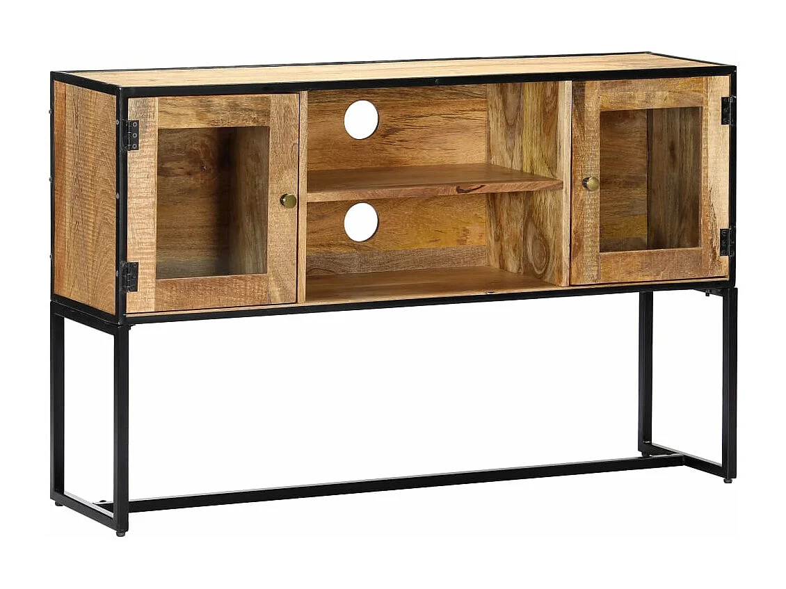 Móvel de TV 120x30x75 cm madeira recuperada maciça