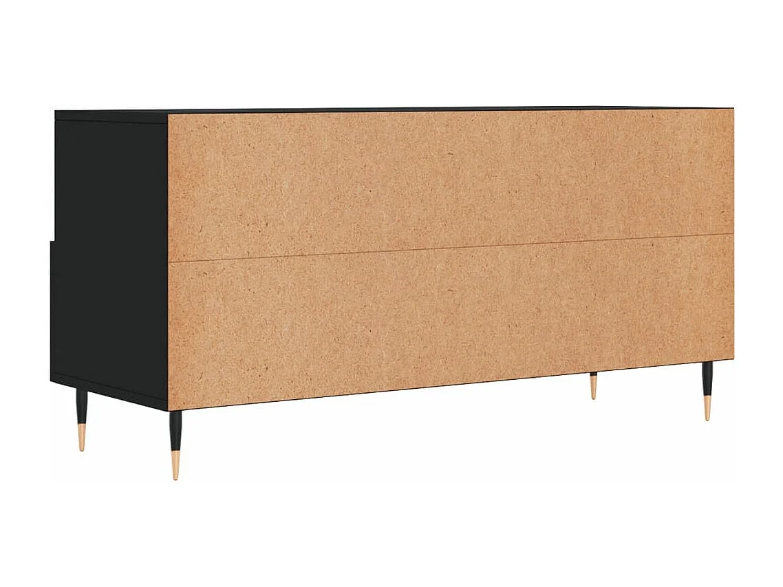 Meuble TV noir 102x36x50 cm bois d'ingénierie