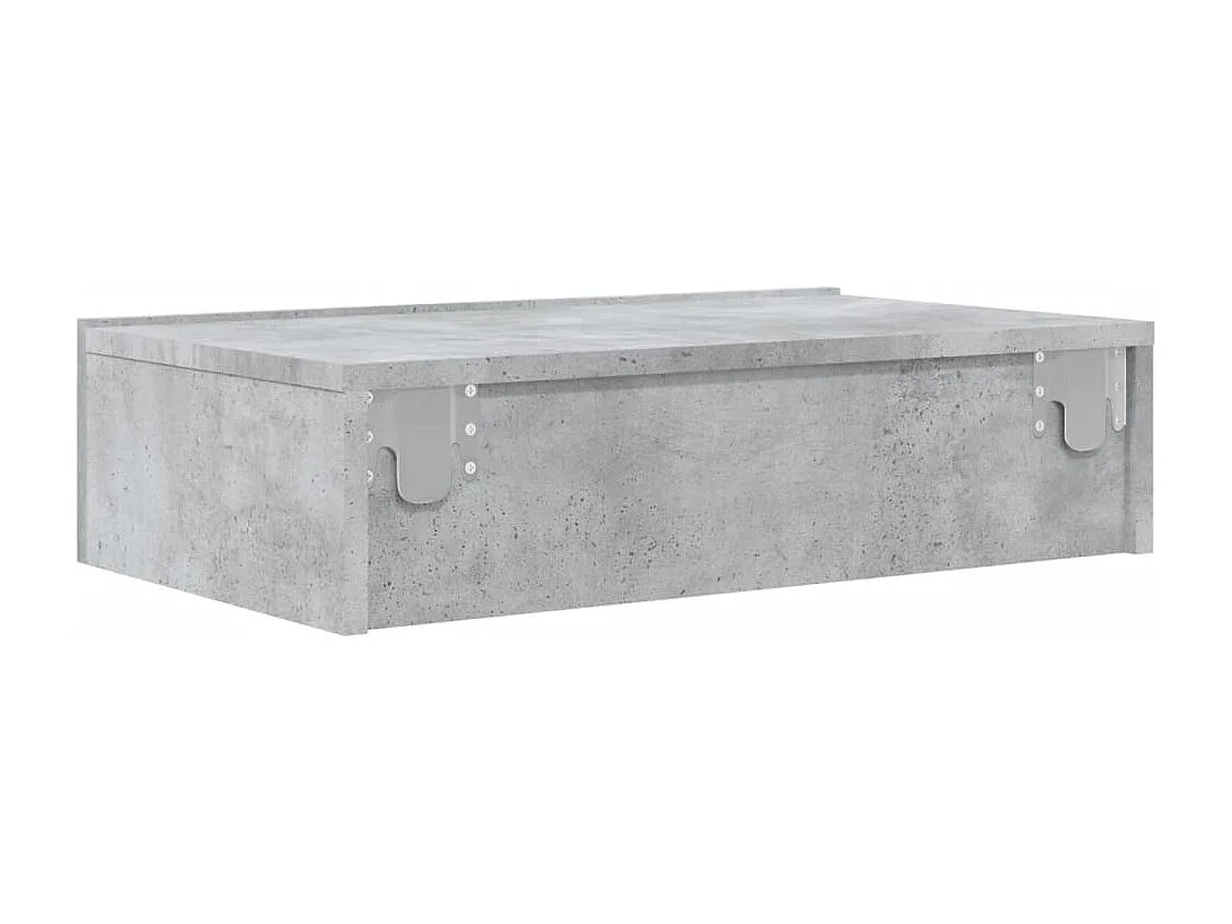 Meuble TV avec éclairage LED gris béton 60x35x15,5 cm