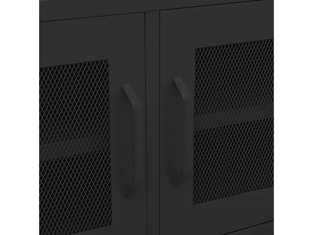 Móvel de TV aço 105x35x50 cm preto