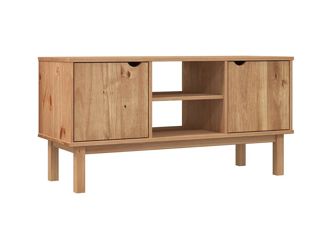 Meuble TV OTTA 113,5x43x57 cm Bois de pin massif