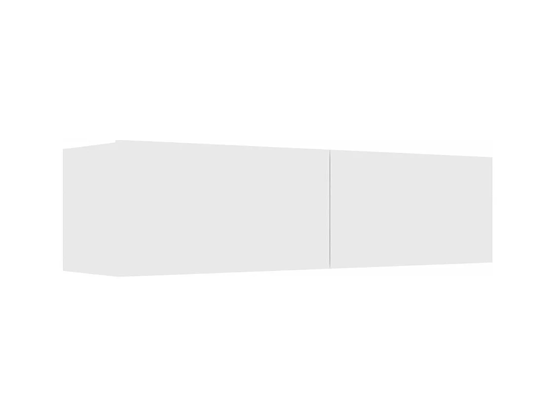 Meuble TV Blanc 120x30x30 cm Aggloméré
