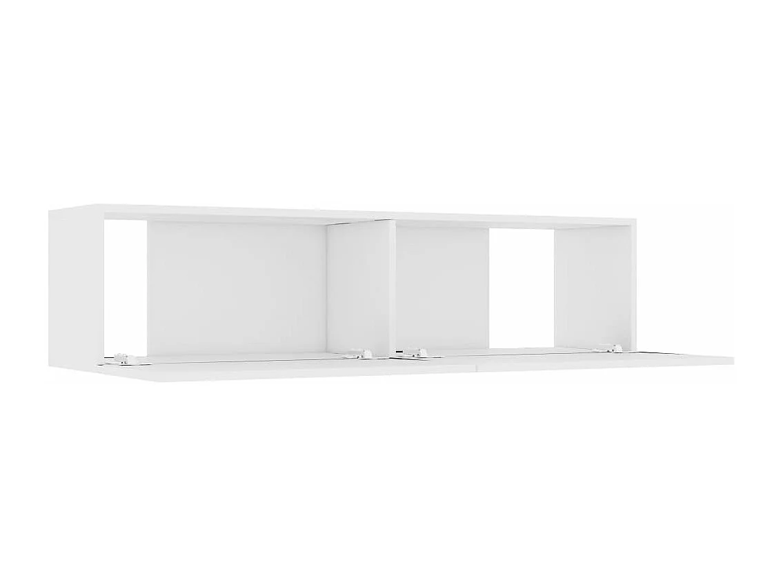 Meuble TV Blanc 120x30x30 cm Aggloméré