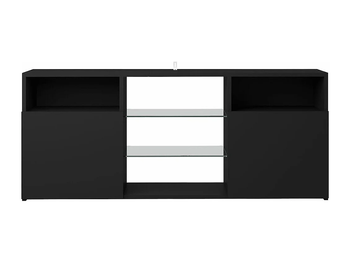 Meuble TV avec lumières LED noir 120x30x50 cm