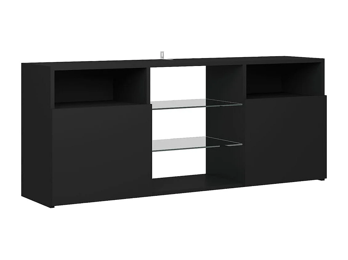 Meuble TV avec lumières LED noir 120x30x50 cm