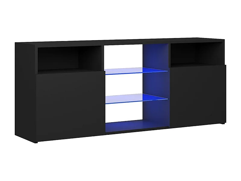 Meuble TV avec lumières LED noir 120x30x50 cm