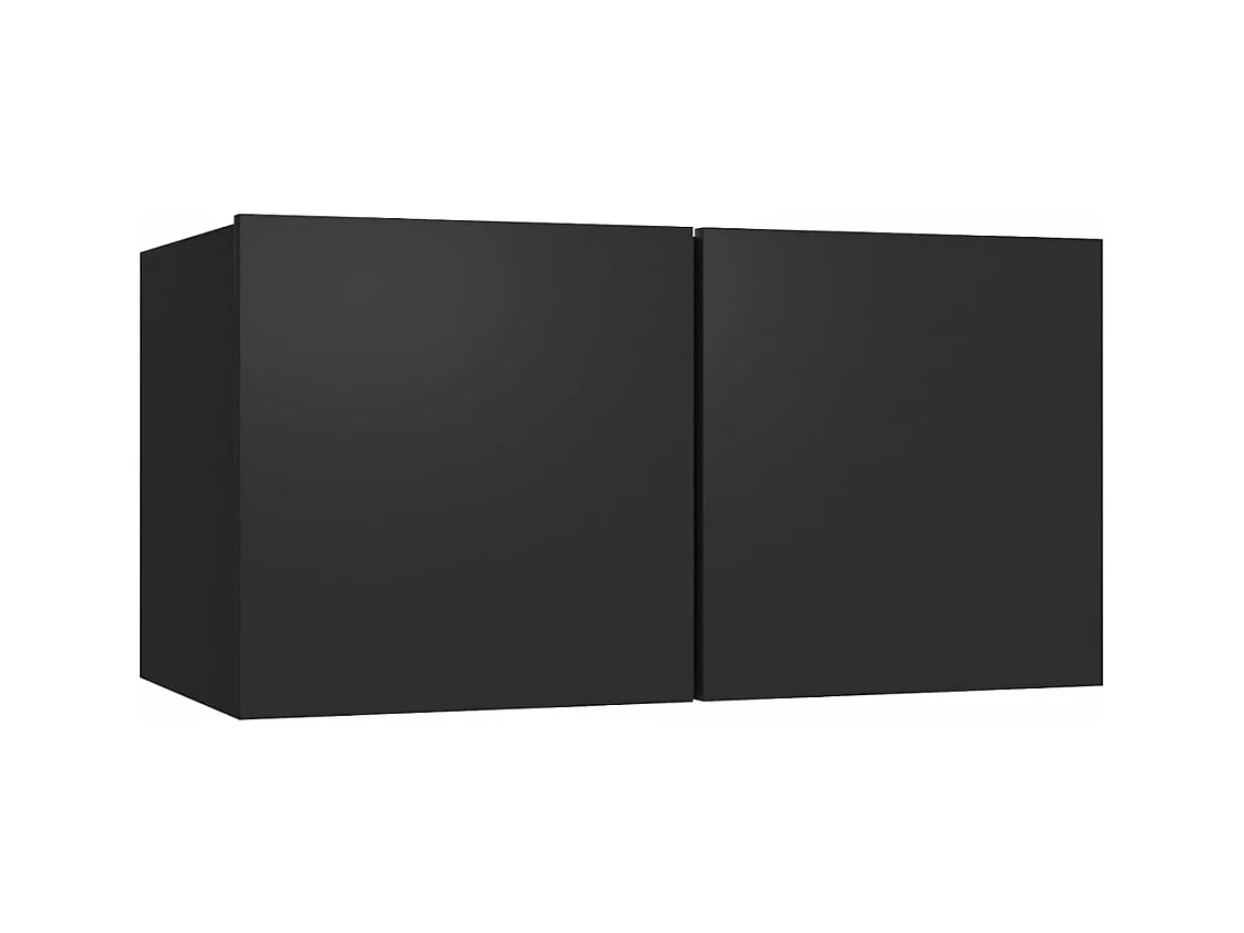 Meuble TV suspendu Noir 60x30x30 cm