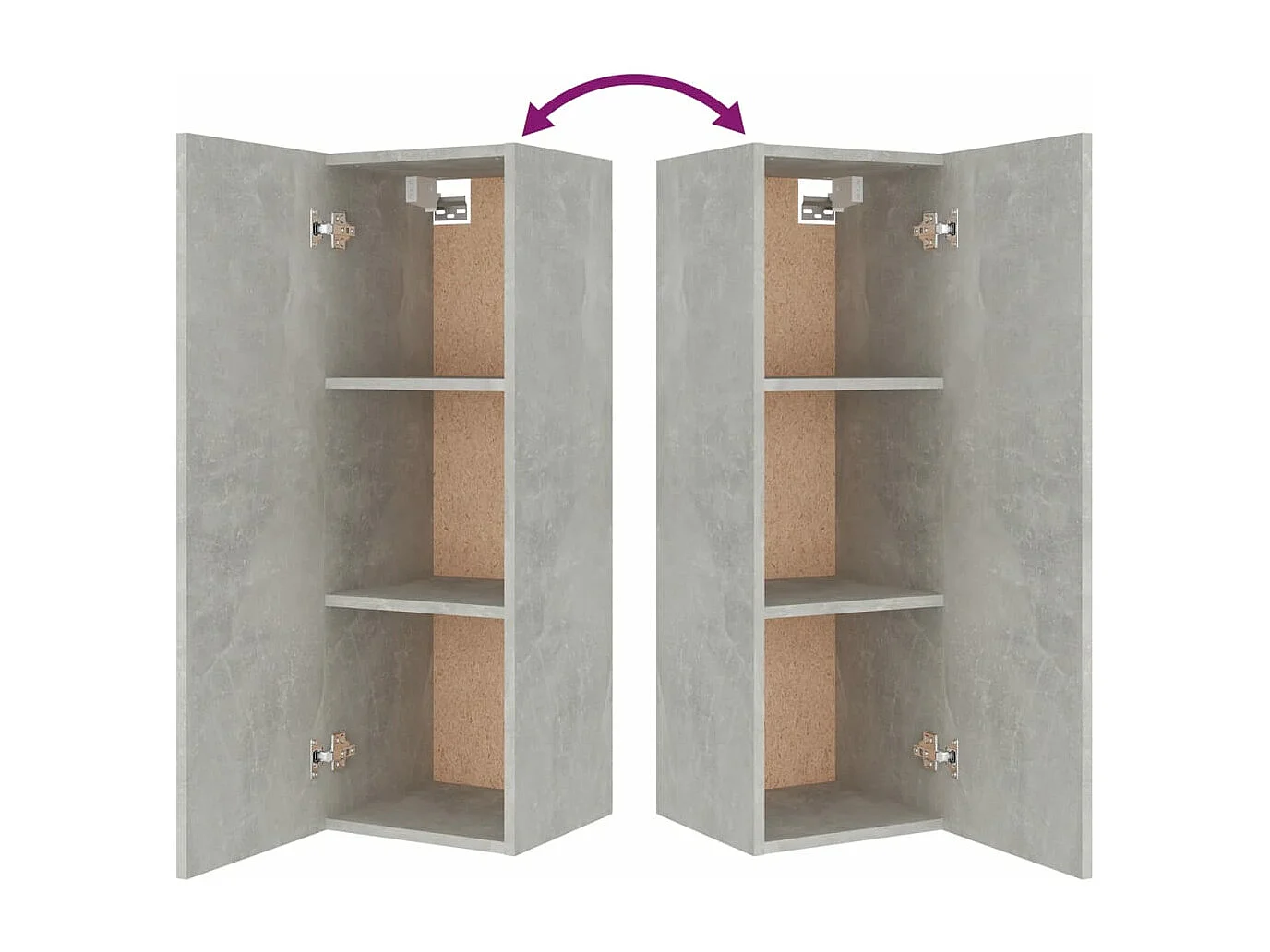 Conjunto móveis de TV 5 peças madeira processada cinzento cimento