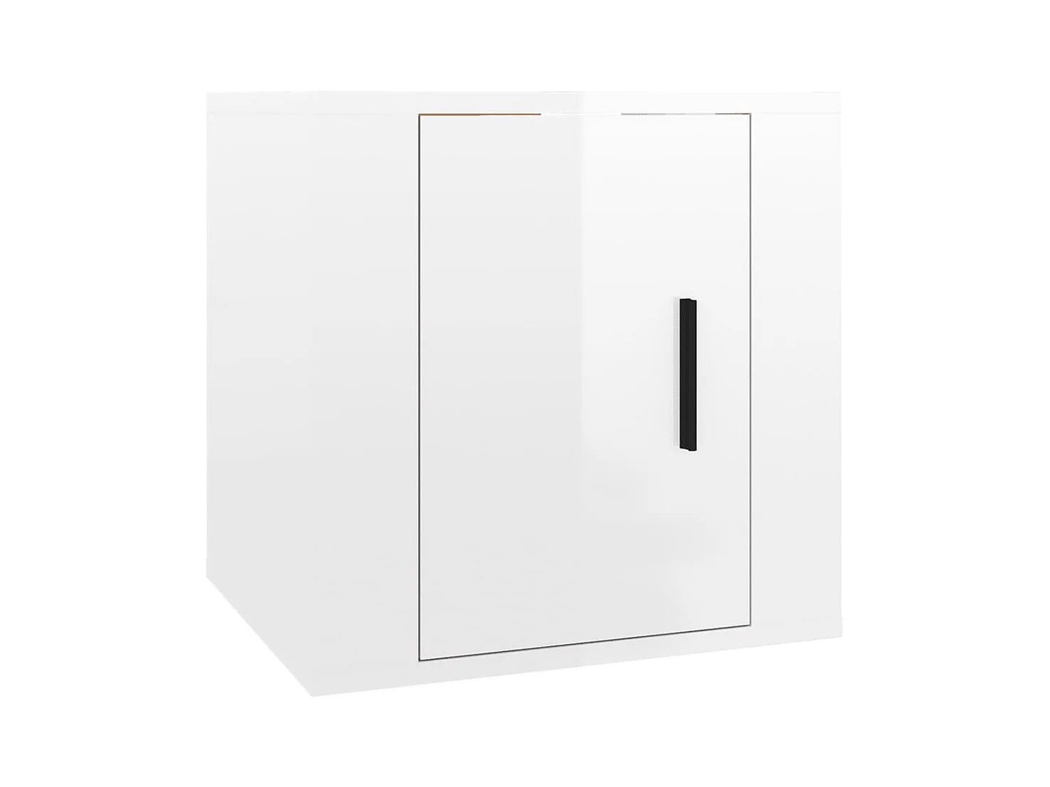 Meuble TV mural Blanc brillant 40x34,5x40 cm
