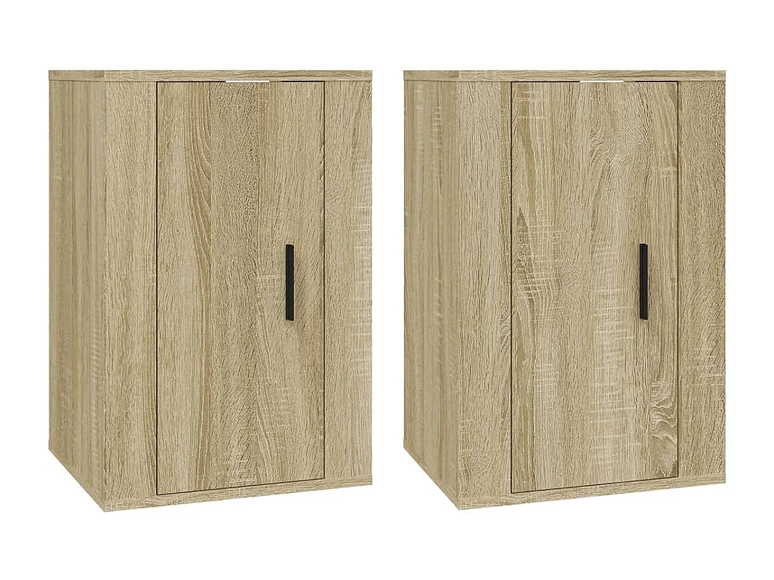 Meubles TV muraux 2 pièces Chêne sonoma 40x34,5x60 cm