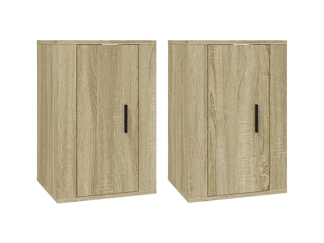 Meubles TV muraux 2 pièces Chêne sonoma 40x34,5x60 cm