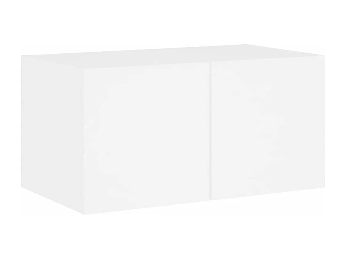 Tv-wandmeubel met LED-verlichting 60x35x31 cm wit