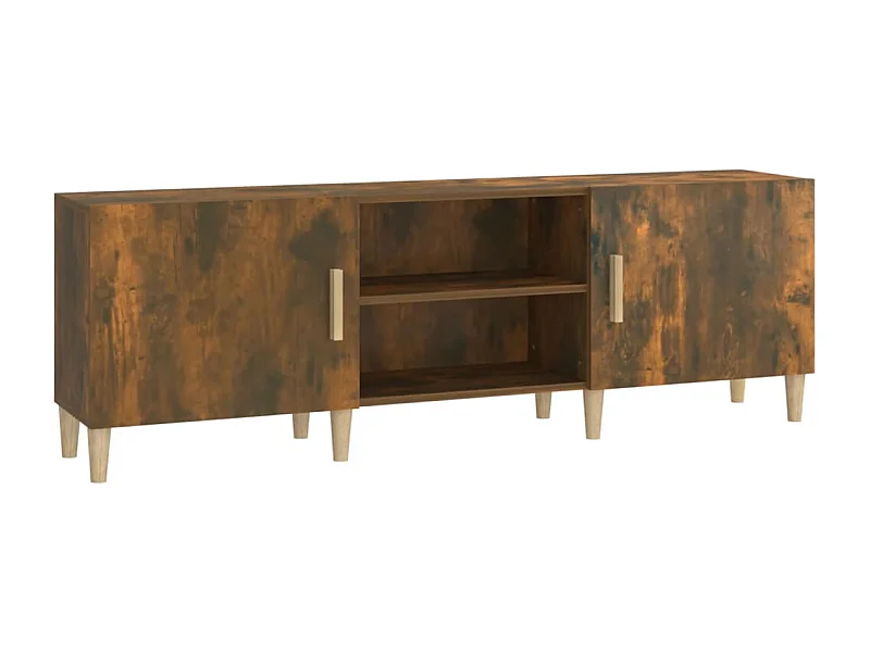 Meuble TV Chêne fumé 150x30x50 cm Bois d'ingénierie