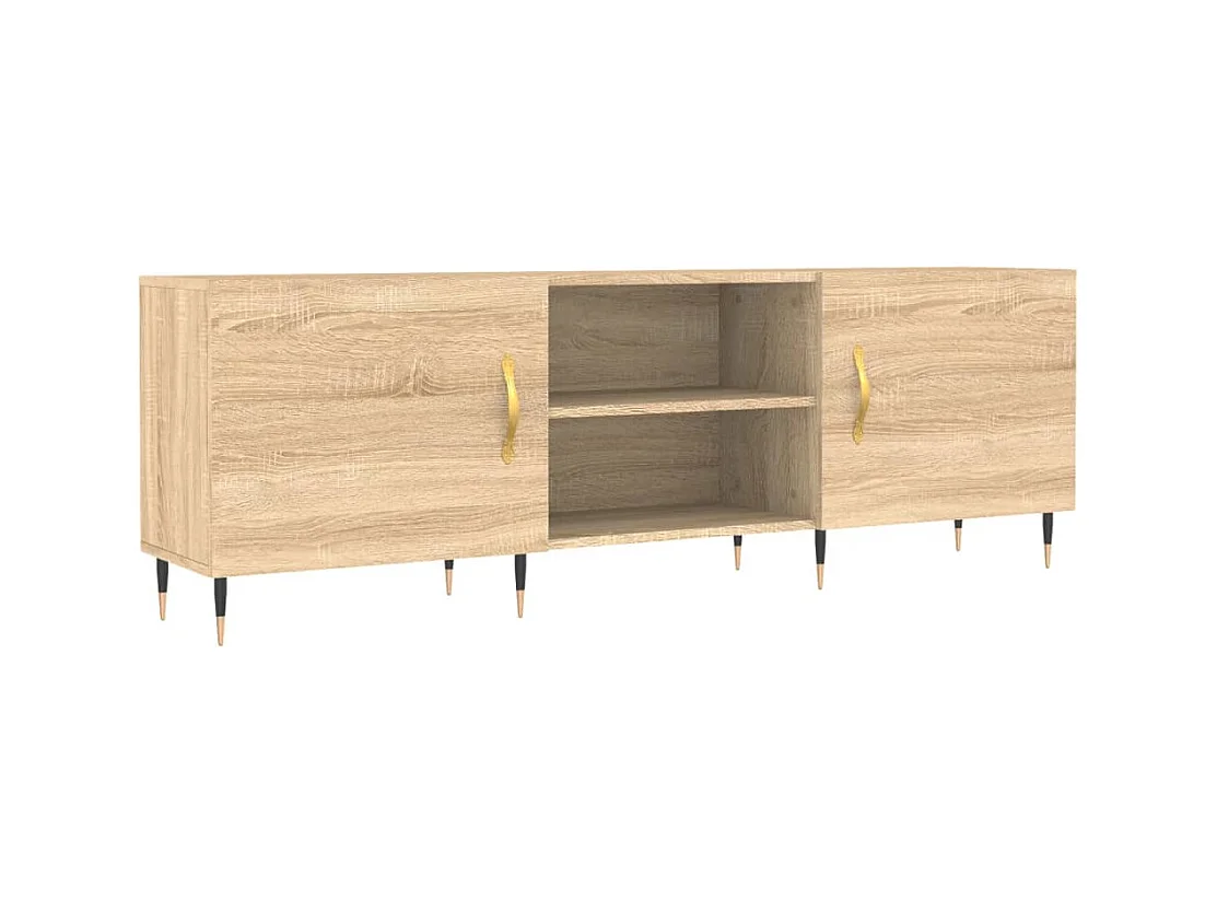 Meuble TV chêne sonoma 150x30x50 cm bois d'ingénierie