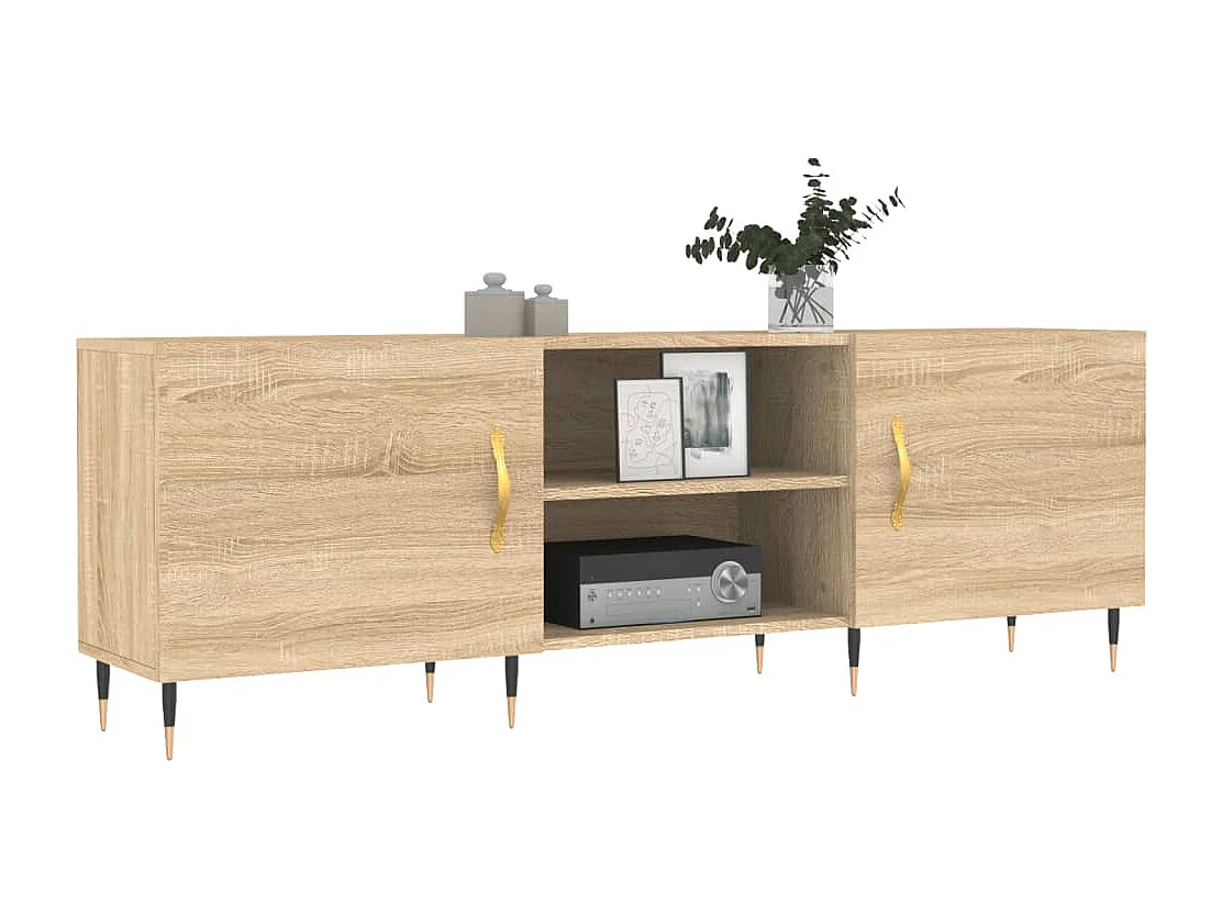 Meuble TV chêne sonoma 150x30x50 cm bois d'ingénierie