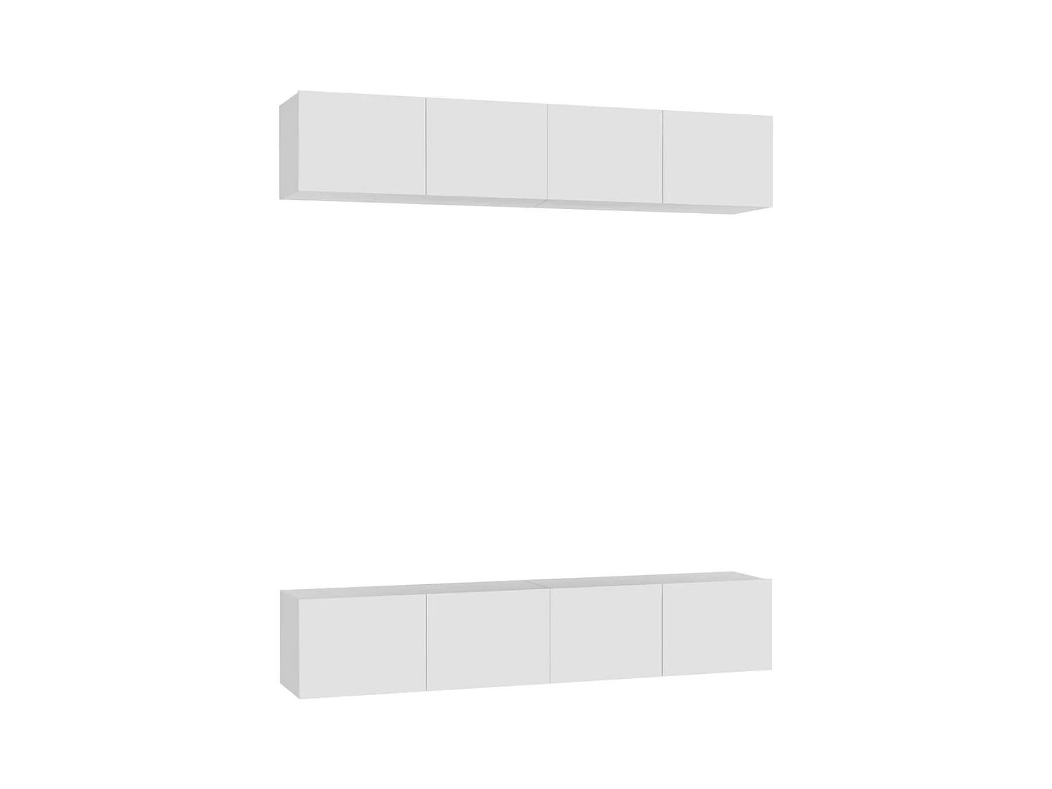 Muebles para TV 4 unidades madera contrachapada blanco 80x30x30 cm
