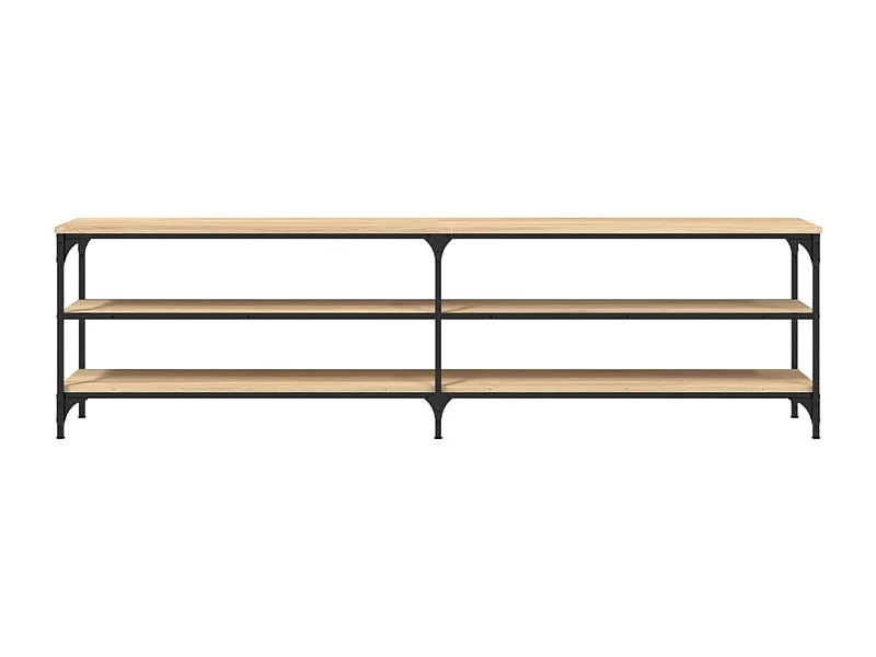 Mueble TV metal y madera contrachapada roble Sonoma 180x30x50cm