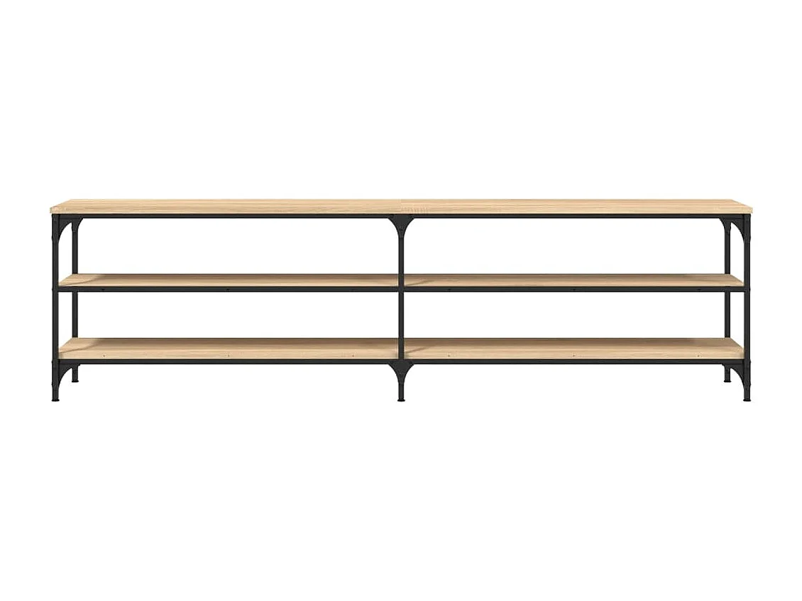 Mueble TV metal y madera contrachapada roble Sonoma 180x30x50cm