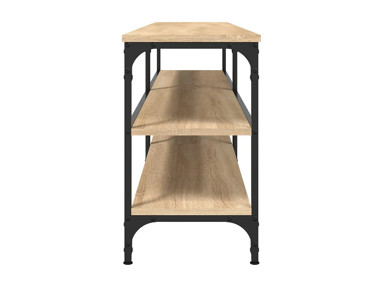 Mueble TV metal y madera contrachapada roble Sonoma 180x30x50cm