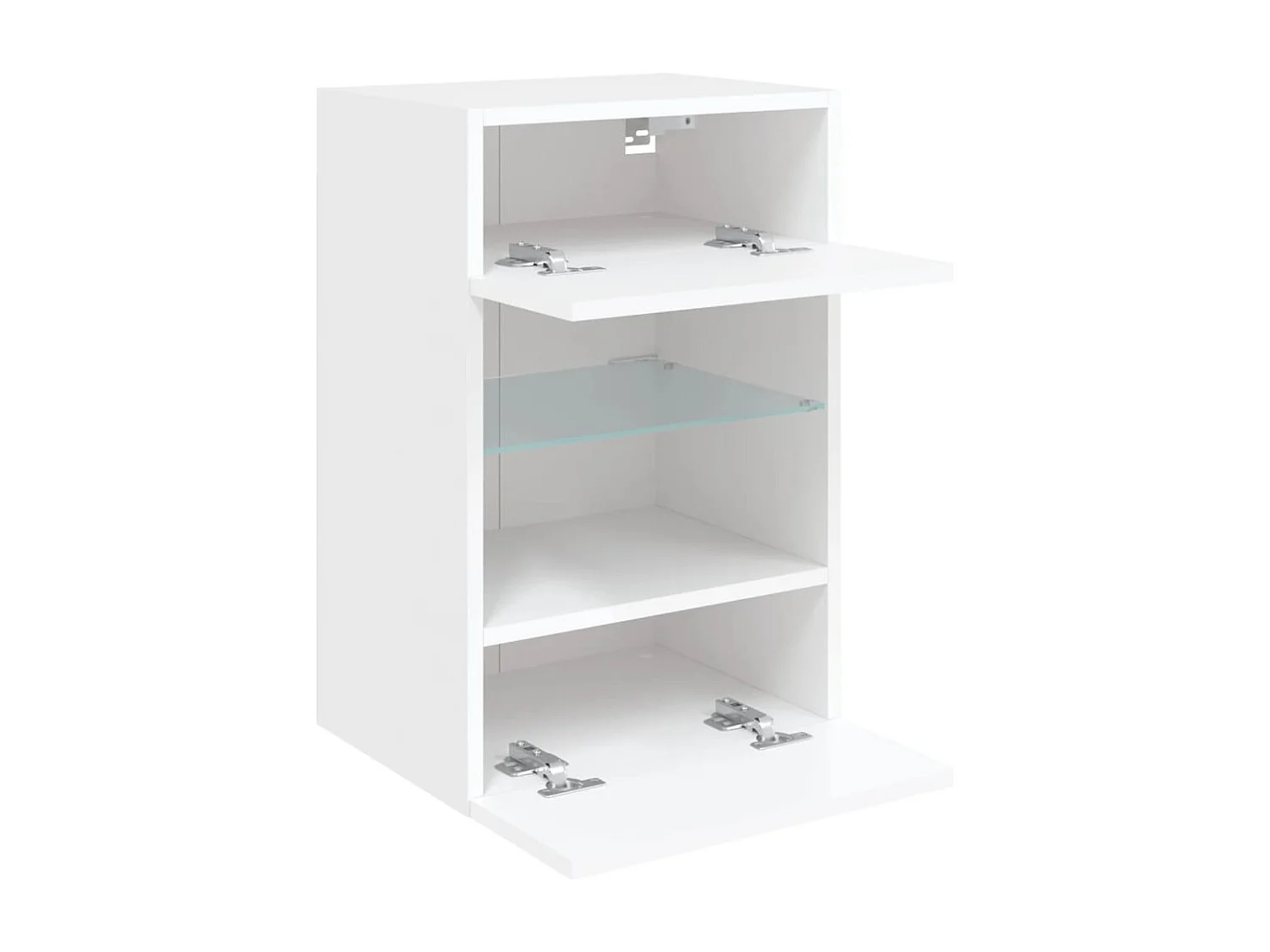 Mueble de TV de pared con luces LED blanco 40x30x60,5 cm