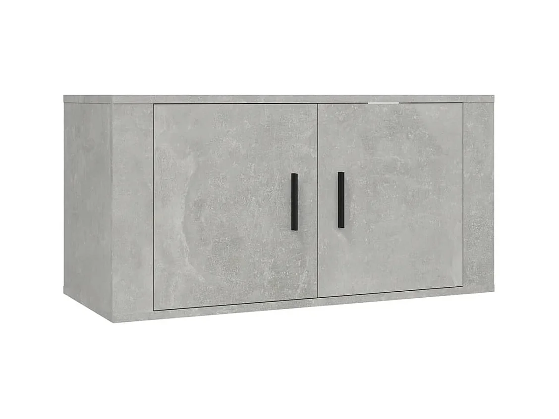 Mueble para TV de pared gris hormigón 80x34,5x40 cm