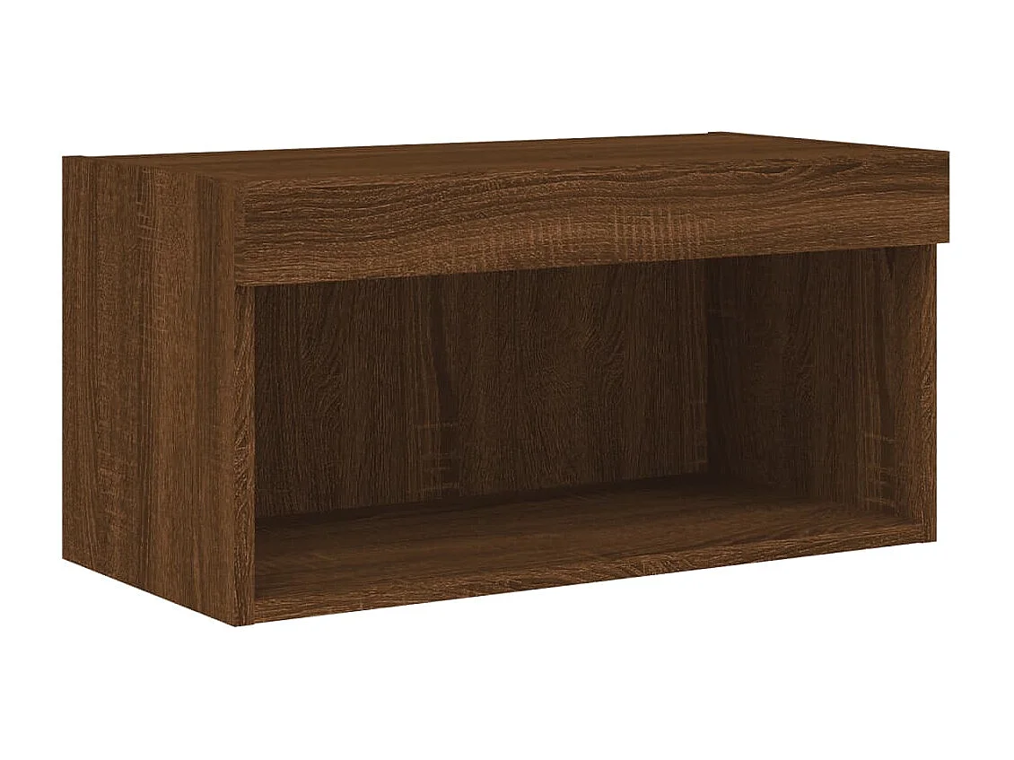 Tv-meubel met LED-verlichting 60x30x30 cm bruin eikenkleur