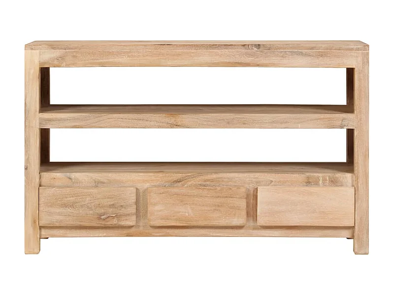 Meuble TV Bois d'acacia massif 90 x 30 x 55 cm Marron clair