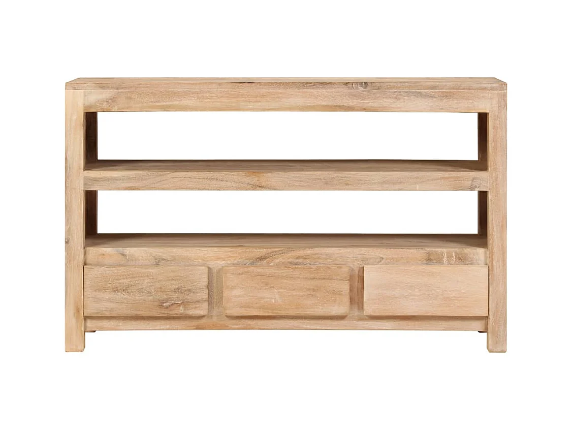 Meuble TV Bois d'acacia massif 90 x 30 x 55 cm Marron clair