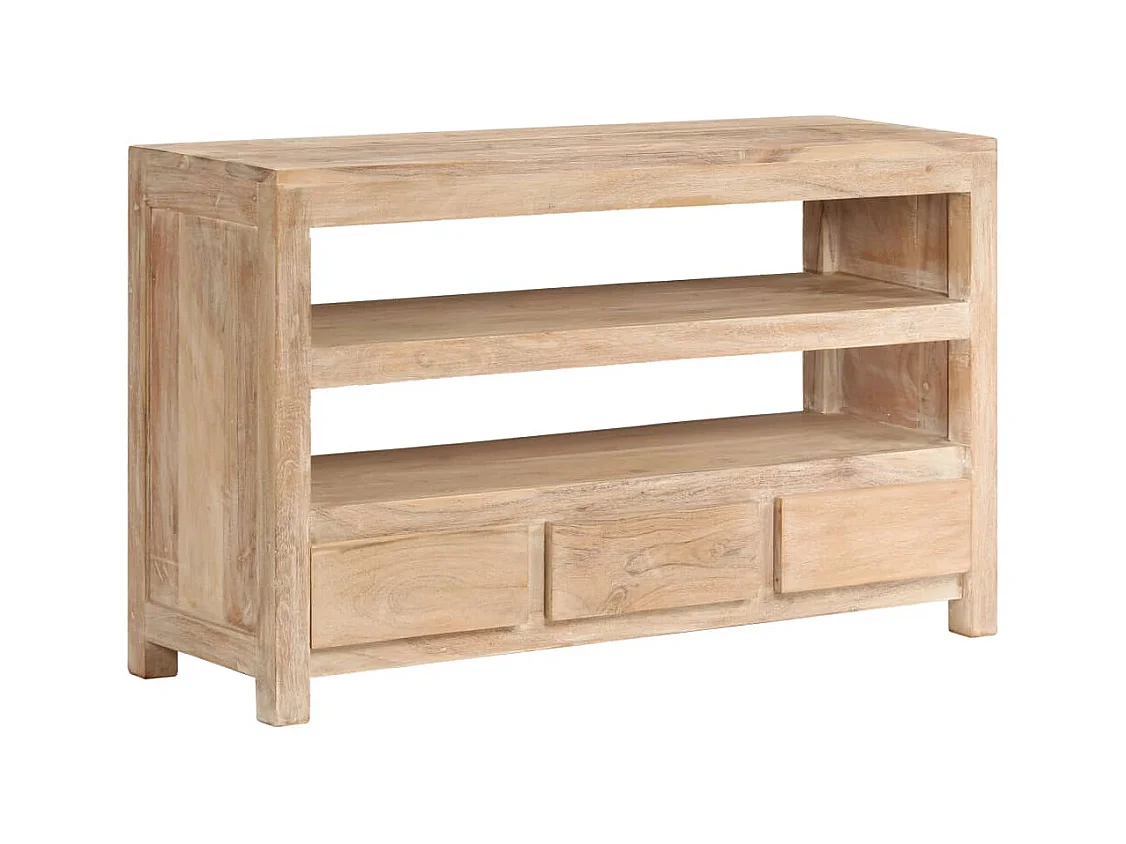 Meuble TV Bois d'acacia massif 90 x 30 x 55 cm Marron clair