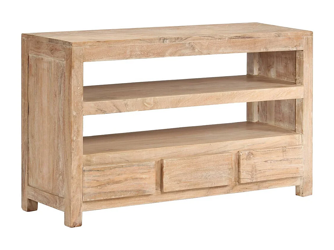 Meuble TV Bois d'acacia massif 90 x 30 x 55 cm Marron clair