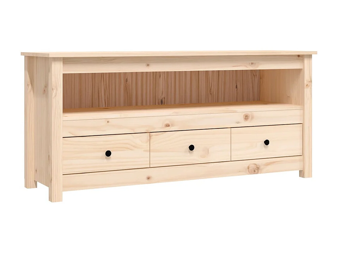 Tv-meubel 114x35x52 cm massief grenenhout
