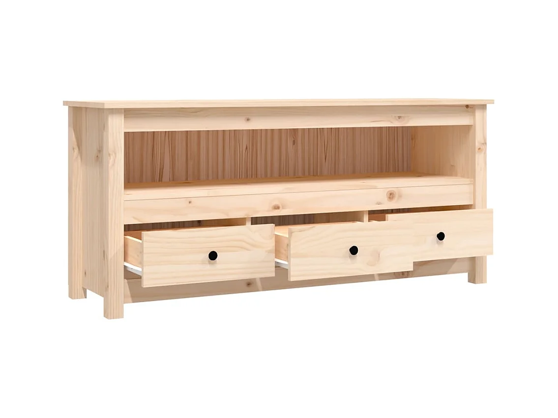 Meuble TV 114x35x52 cm Bois de pin massif