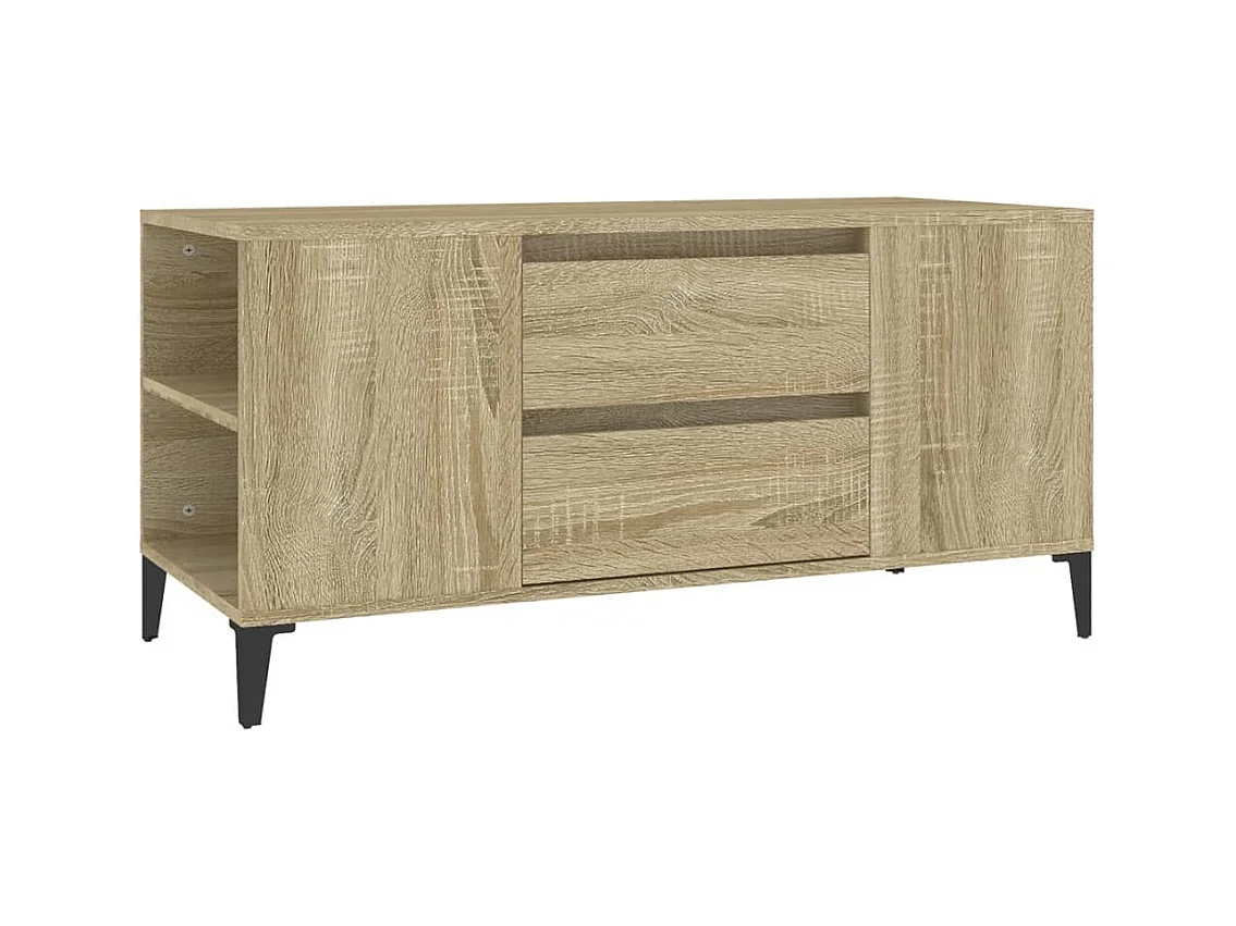 Meuble TV Chêne sonoma 102x44,5x50 cm Bois d'ingénierie