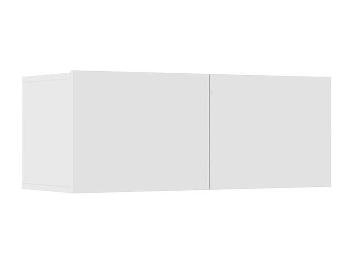 Conjunto móveis de TV 8 peças madeira processada branco